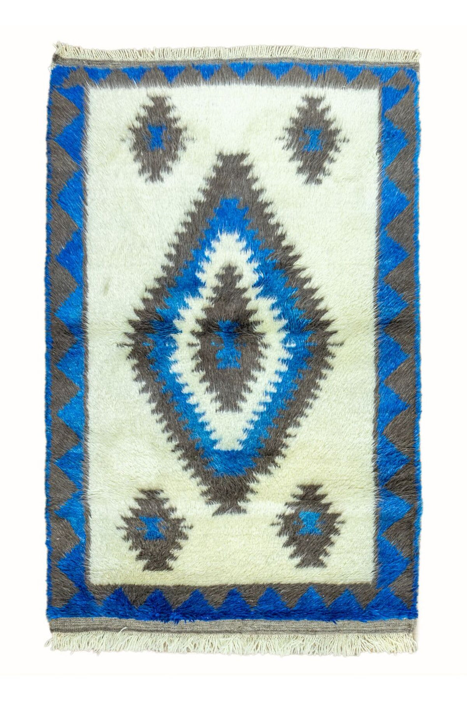 Soho Antiq Middlet Geometric Design Mohair Rug 114x167 cm - MALLTURK