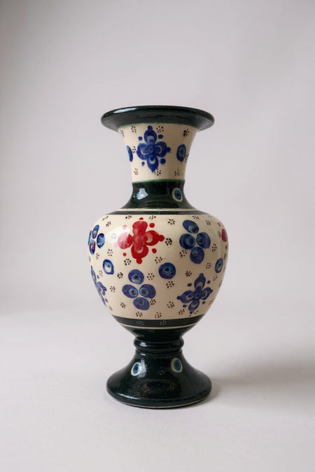STORESZA Handmade Wheelwork 20cm Lace Alhambra Ceramic Vase Green - MALLTURK