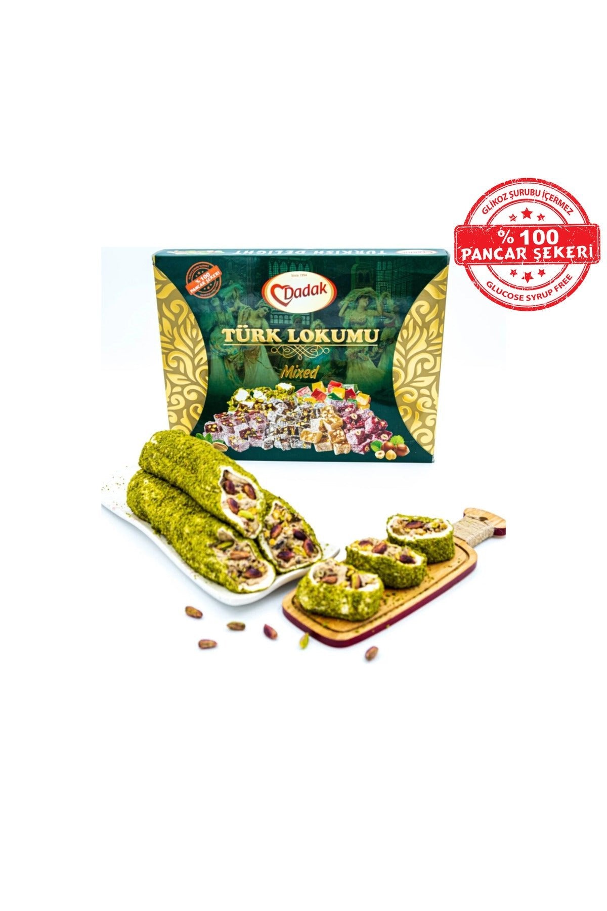 Dadak Turkish Delight and kuruyemis Pistachio atom Turkish Delight 200 g - MALLTURK