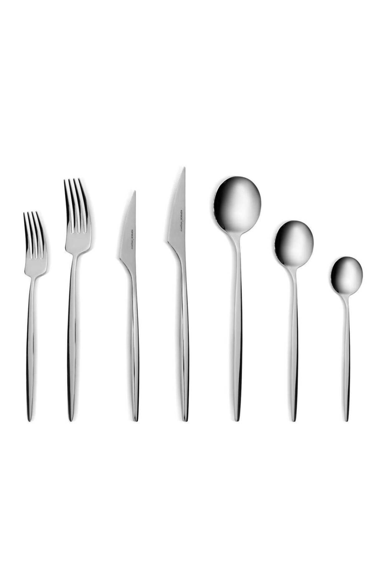 Karaca elegance braga platin 12 Place Setting 84 Piece Flatware Set - MALLTURK