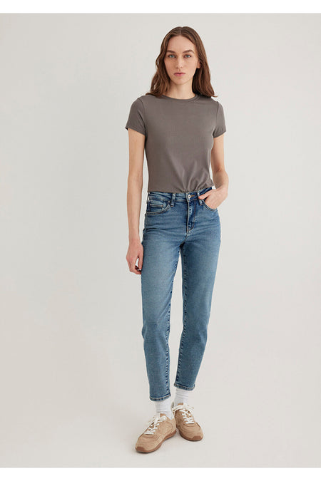 Cindy Gold Shape Misty indigo Mavi Jeans 100277-89183 - MALLTURK