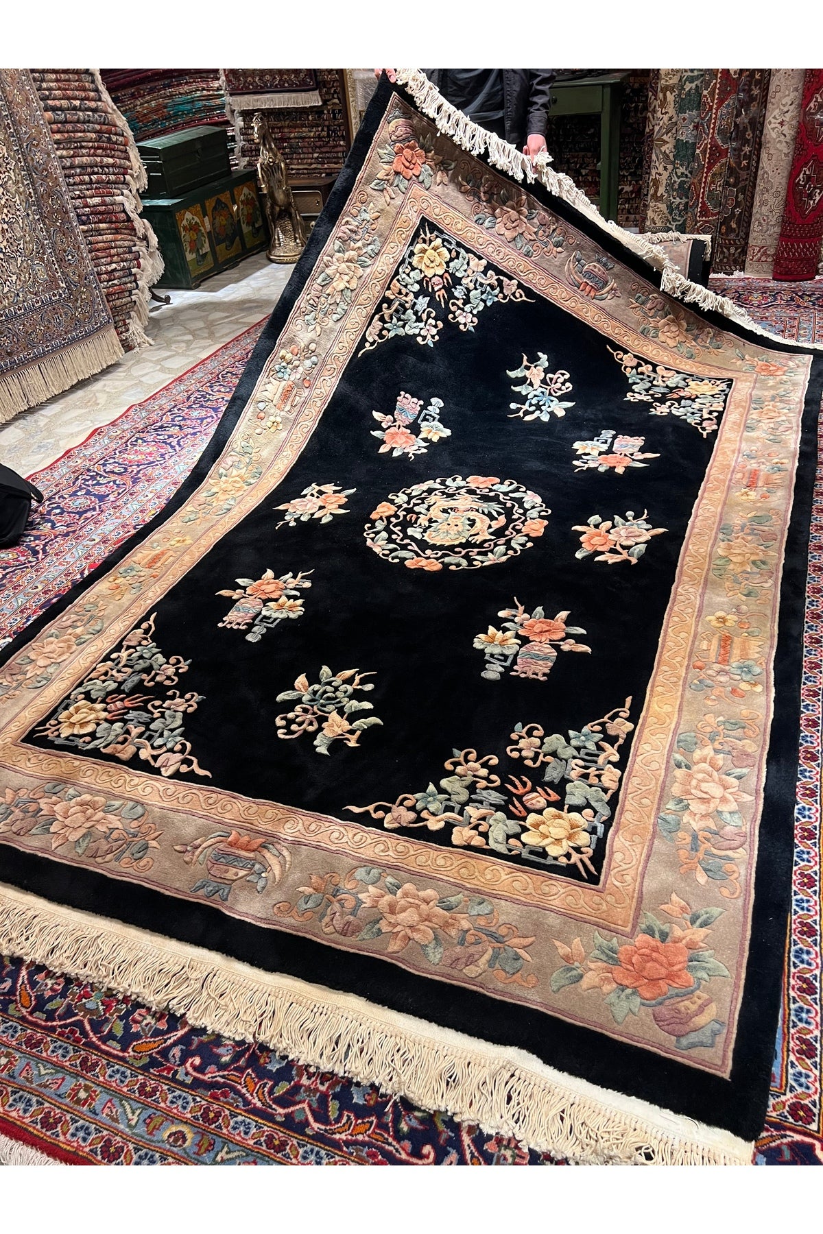 RD RAMAZAN DAG Hand Rug Art Hand-Woven Embossed Chinese Rug 275x183 - MALLTURK