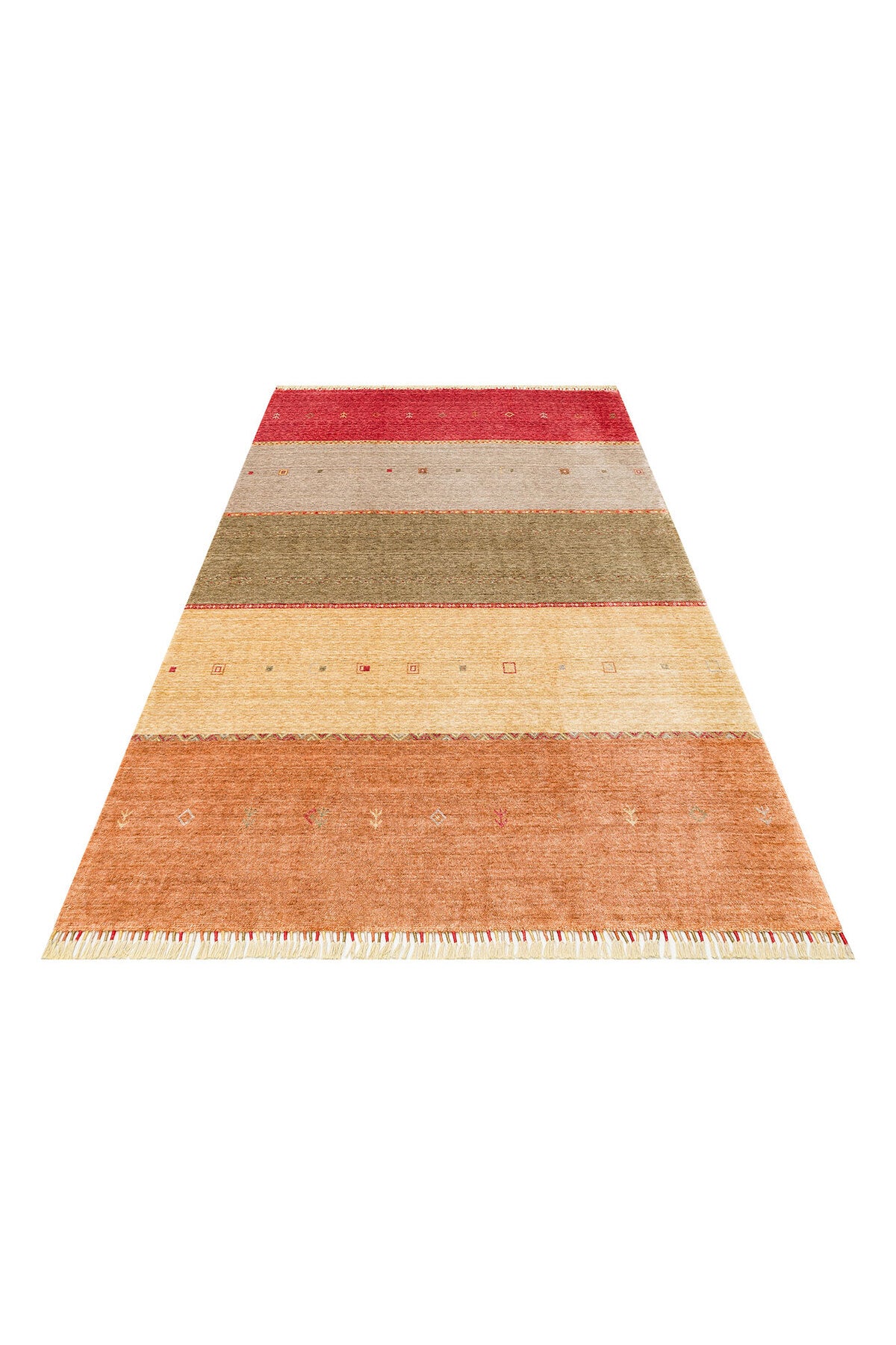 Eko Hali Zara ZR 11 Red Autumn is a special loom rug shaped by the intensive handiwork of women from Usak. - MALLTURK