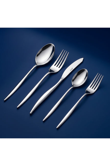 Jumbo 3403 60 Piece 12 Place Setting Steel Flatware Set - MALLTURK
