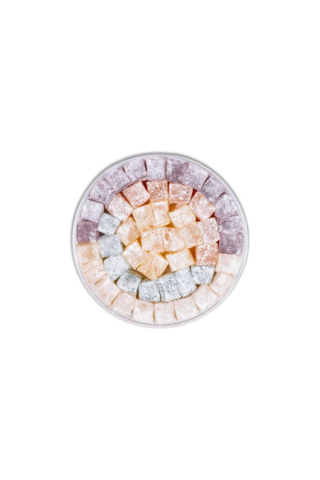 MESHUR safranbolu lokumcusu Assorted Flavored Turkish Delight kristal kutu 425 g - MALLTURK
