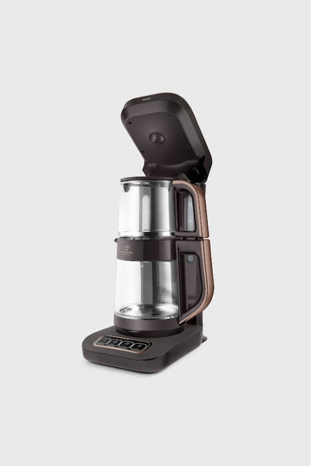 Karaca Tea Lover Robotea Pro 4 in 1 Glass Tea Maker Walnut Brown - MALLTURK