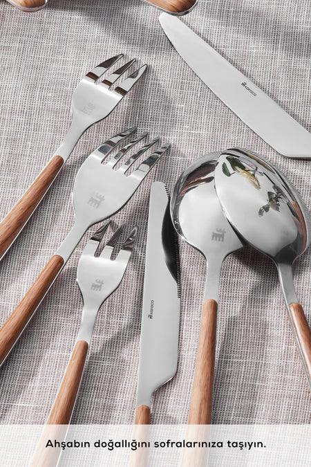 Karaca melia 24 Piece 6 Place Setting Flatware Set - MALLTURK