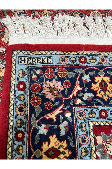 RD RAMAZAN DAG Hand Rug Art Hand-Woven Hereke Rug Signed Wildflower Design Size 305x201 - MALLTURK