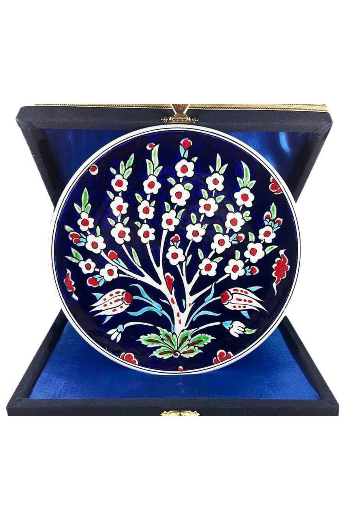 Cini Evi Iznik Tile Plate Osmanli Tree of Life Patterned 18 cm - MALLTURK