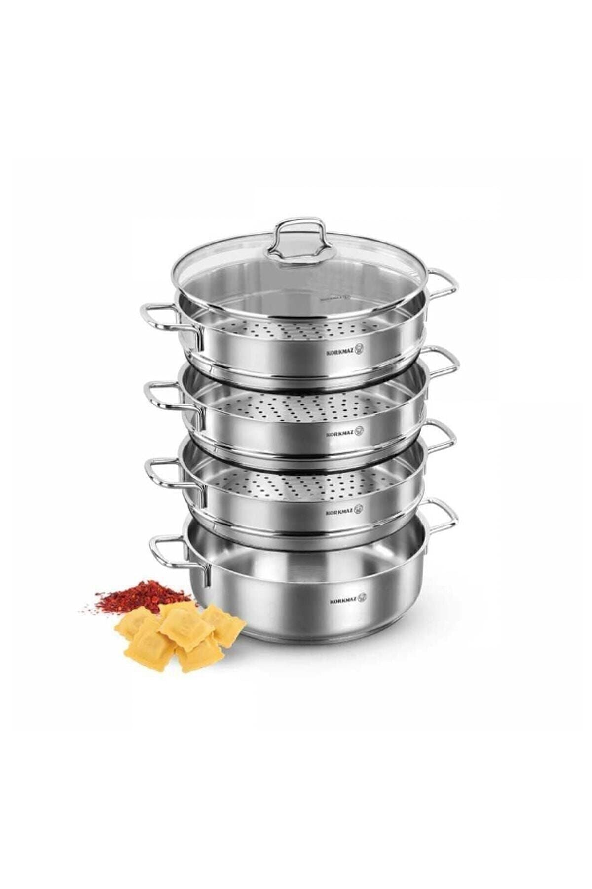 KORKMAZ Perla 28x8.3 cm Manti Cookware Set
