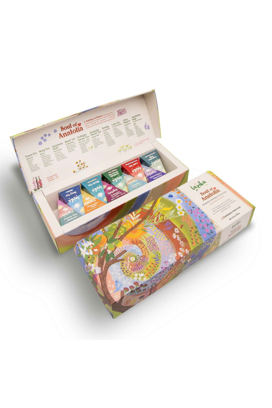 LAZIKA Soul of Anatolia Tea Set - 10 PLA Tea Bags, Selection of Green, Black, and Herbal Teas, Gift Set - MALLTURK