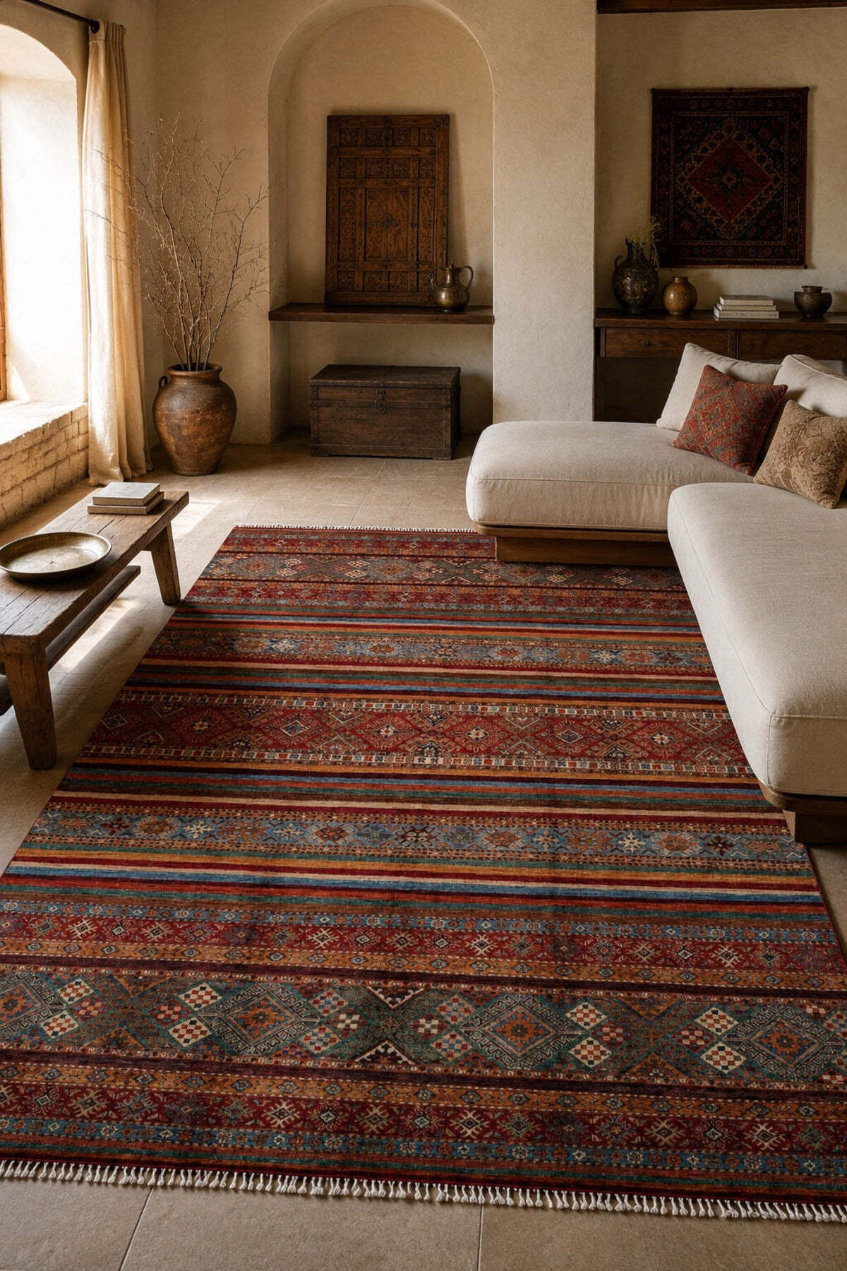 Naar Rug SHB Afgan Orjin Hand-Woven Wool Rug 208x292 - MALLTURK