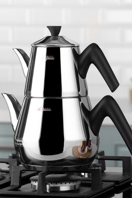 Aryildiz Optimal Medium Size Stainless Steel Teapot Set - MALLTURK