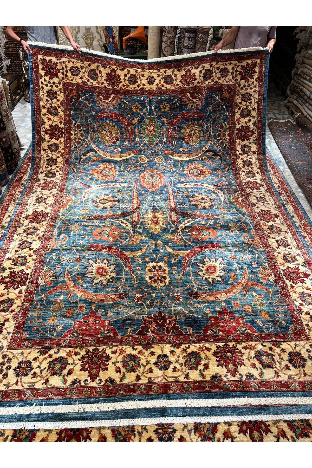 RD RAMAZAN DAG Hand Rug Art Hand-Woven Afgan Rug Agac Classic Design Size 380x270.. - MALLTURK