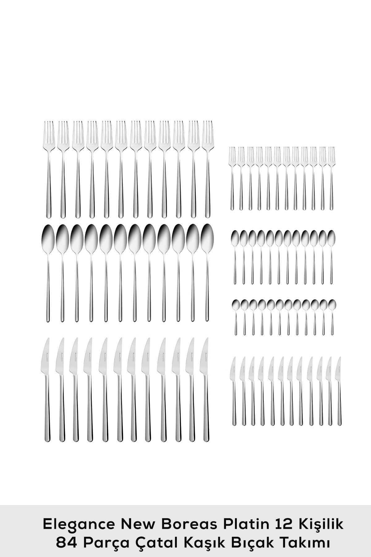 Karaca boreas 12 Place Setting 84 Piece Flatware Set - MALLTURK