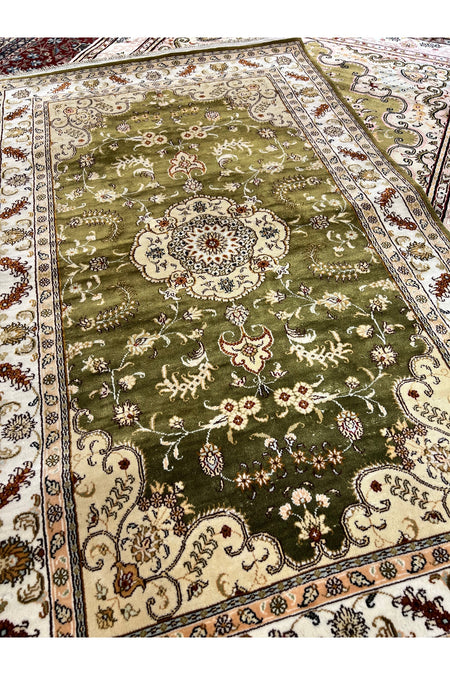 RD RAMAZAN DAG Hand Rug Art Hand-Woven Chinese Silk Rug Two Pieces Available Size 1.85x1.24 and 1.50x92 - MALLTURK