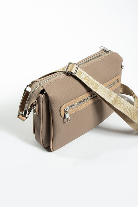 Just Polo Women's Shoulder & Messenger Bag, Beige,Polo Fabric - MALLTURK