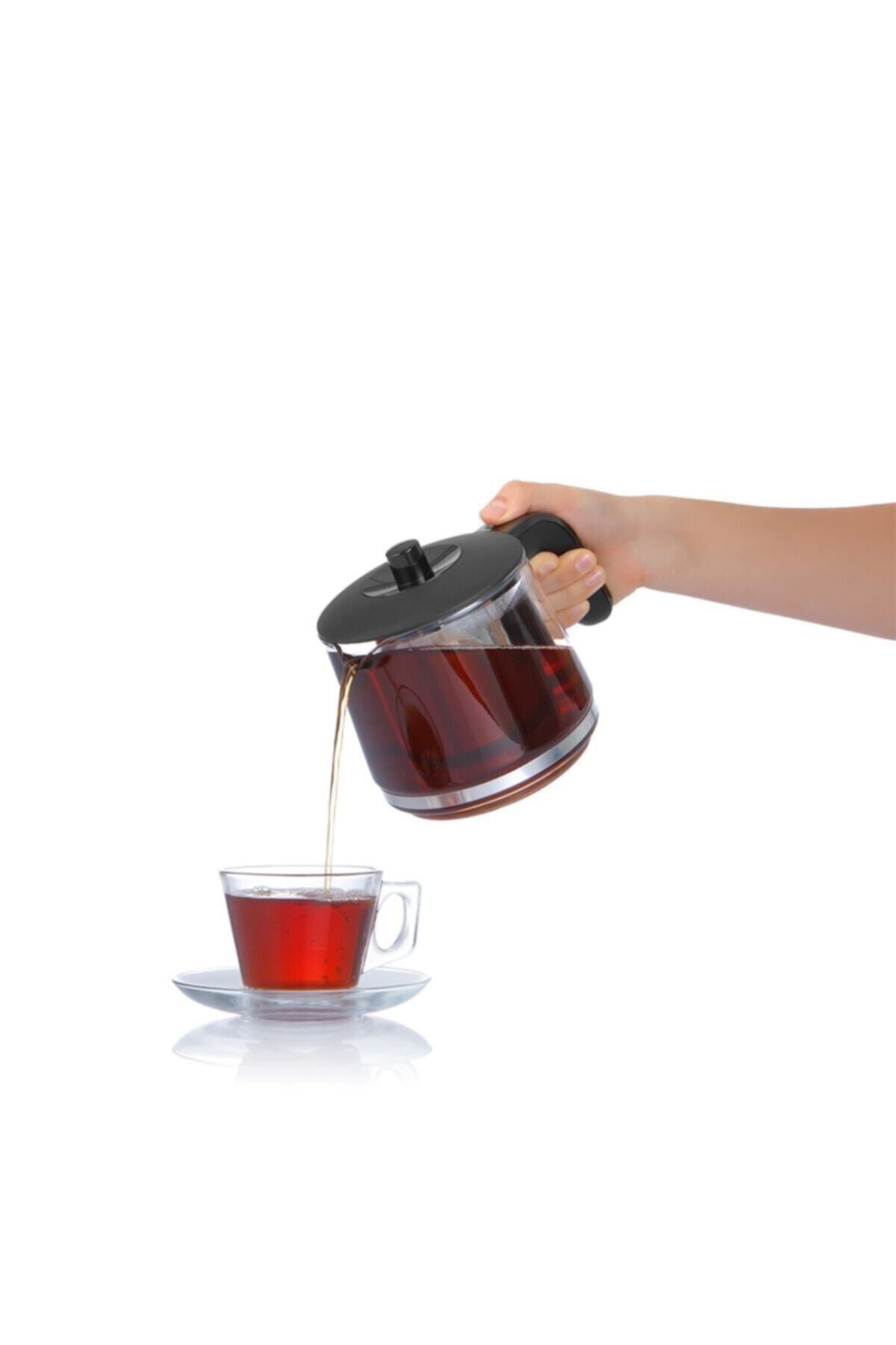 Arnica Demli Stil iH33204 Glass Teapot Tea Maker, Red - MALLTURK