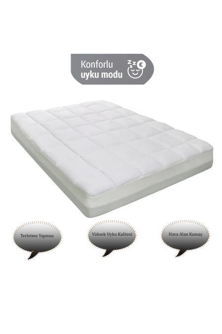 Genel Markalar Rovigo Home Cotton Fitted Mattress Pad - MALLTURK