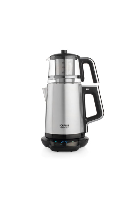 Schafer Teaform Plus Digital Stainless Steel Tea Maker - inox/Glass Teapot - MALLTURK