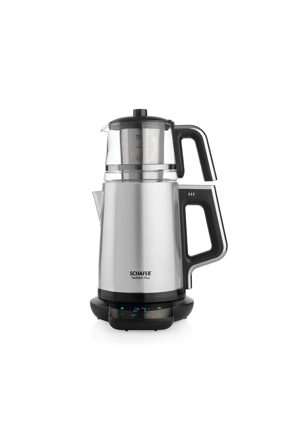 Schafer Teaform Plus Digital Stainless Steel Tea Maker - inox/Glass Teapot - MALLTURK