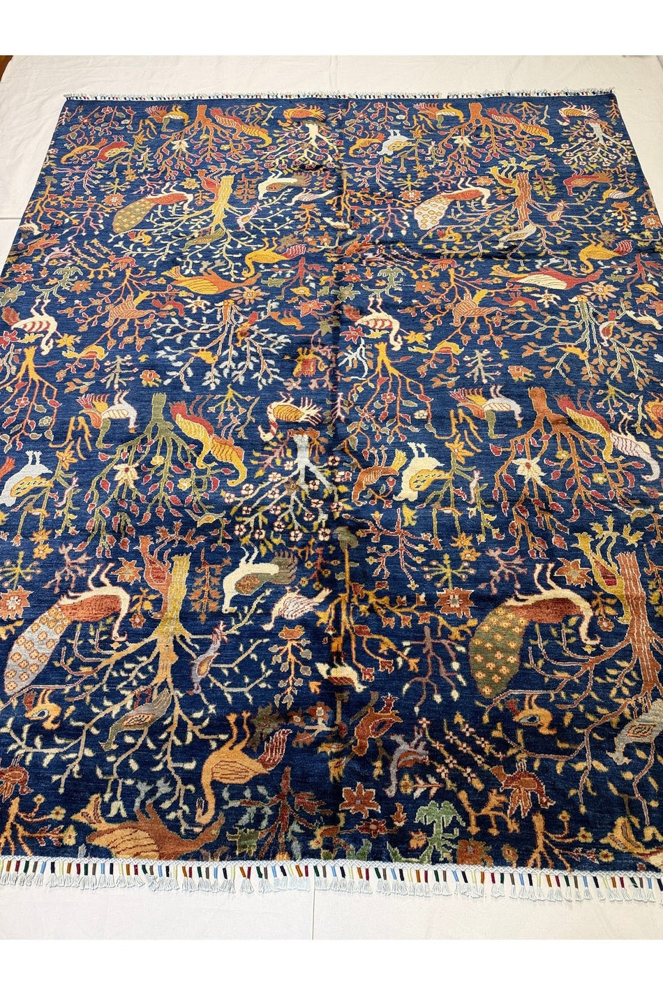 Afghan Handwoven Carpet, Zoo-themed Large Hall - Opportunity for those who want to own one. 100% Wool, Natural Dyes. - MALLTURK