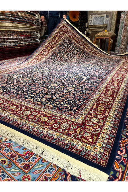 RD RAMAZAN DAG Hand Rug Art Hand-Woven Hereke Rug Signed Seven Mountains Flower Sumerbank Weave Collector Piece Size 300x200 - MALLTURK
