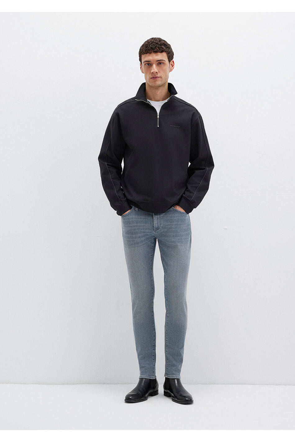 Mavi James Lux Black Grey Smoke Jeans Trousers 0042489350 - MALLTURK