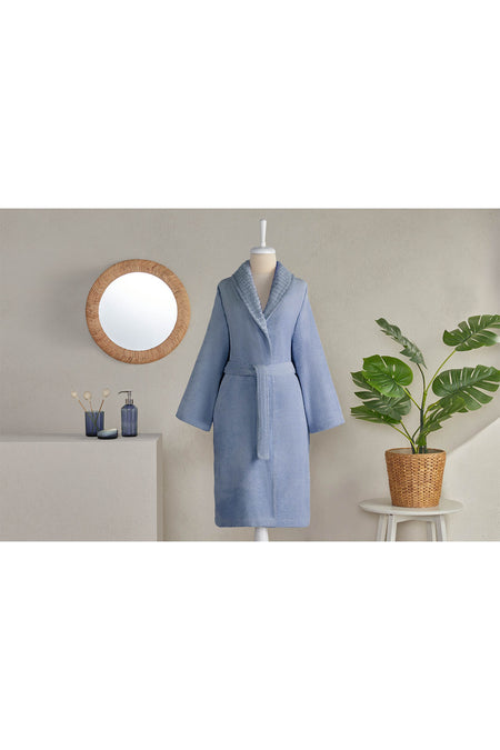 Ozdilek Floretta Dop Pio Shawl Collar Bathrobe - MALLTURK