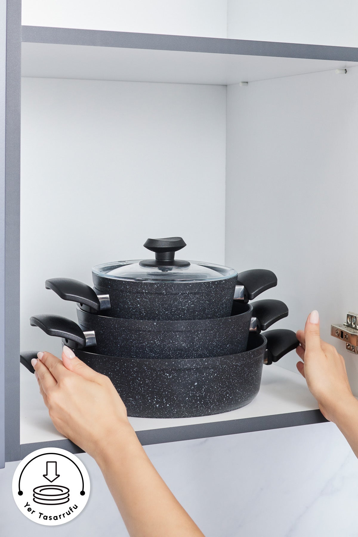 Karaca Defne Biogranit V2 7 Piece Cookware Set - MALLTURK
