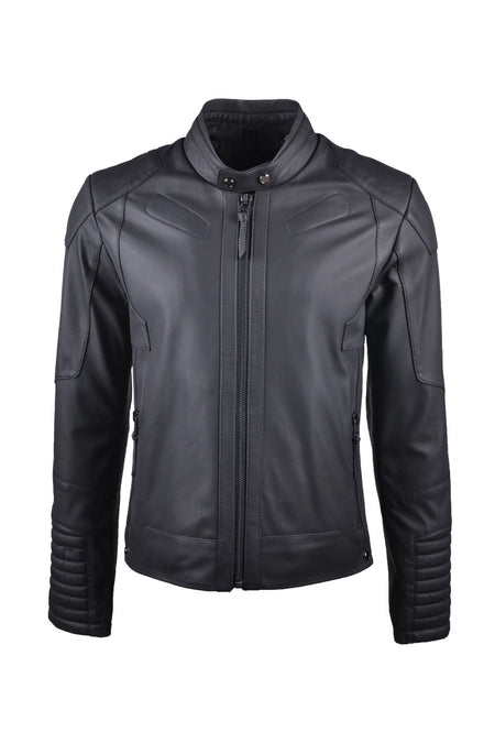 ALIN Kane Men's Genuine Leather Fit Leather Jacket Black - MALLTURK