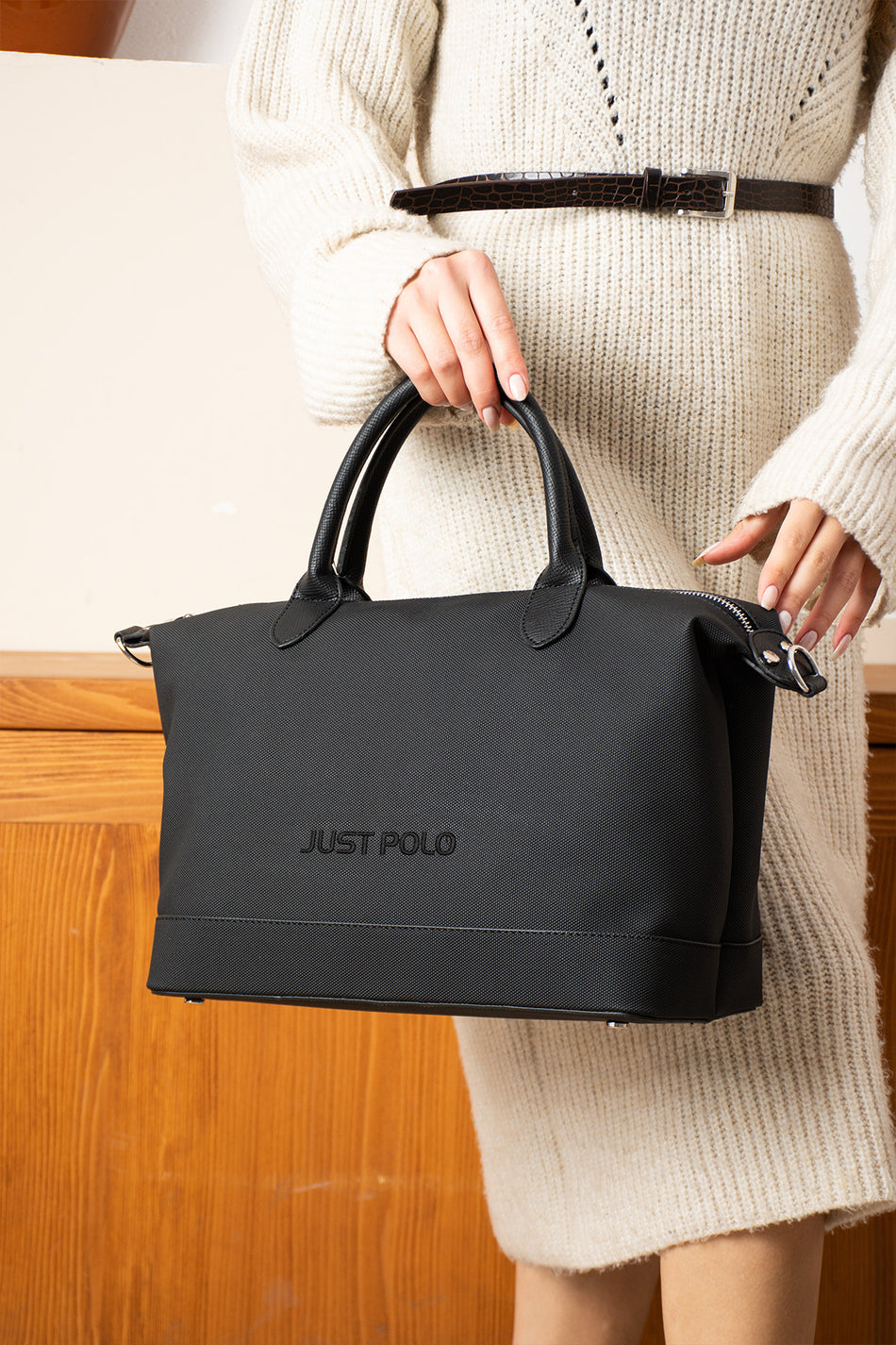Just Polo Women's Hand and Shoulder Bag, New Season. Dimensions: Height 26 cm, Width 33 cm. - MALLTURK