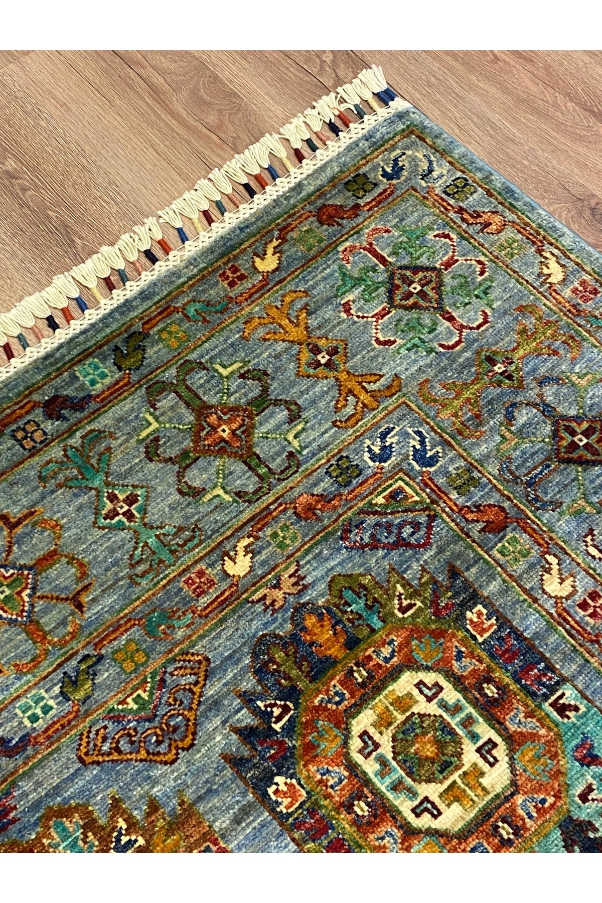 fethiyehalikilim Hand-Woven Afghan Usak Rug %100 Wool %100 Hand-Woven Natural Decorative Rug Handcrafted Original Design