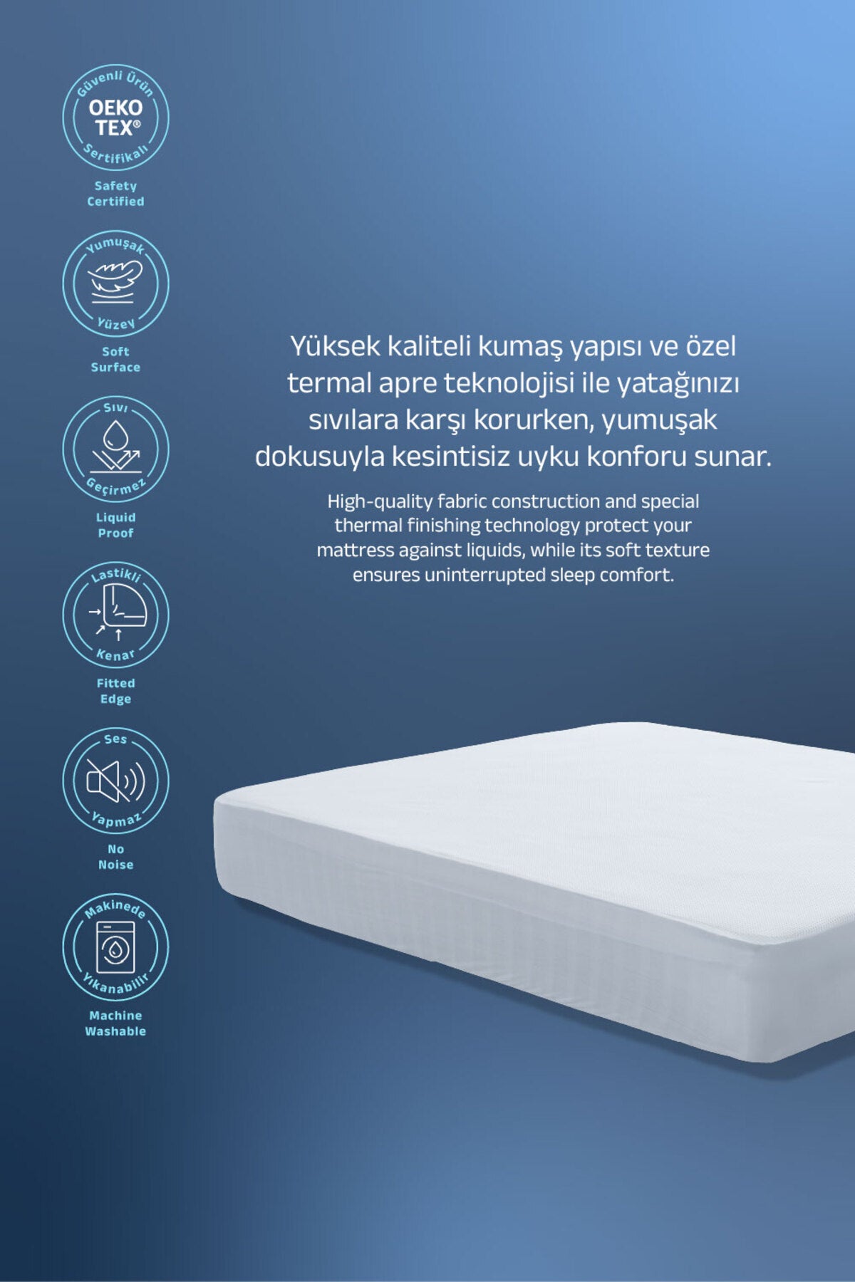 VISCOTEX Ultra Soft Waterproof Fitted Mattress Protector - MALLTURK