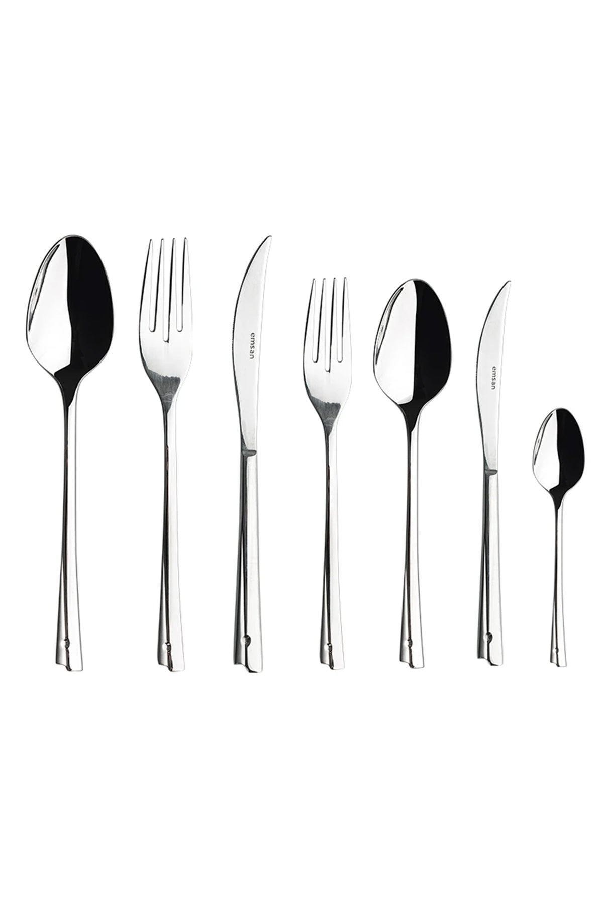 Emsan accura 84 Piece 12 Place Setting luks Boxed Flatware Set - MALLTURK