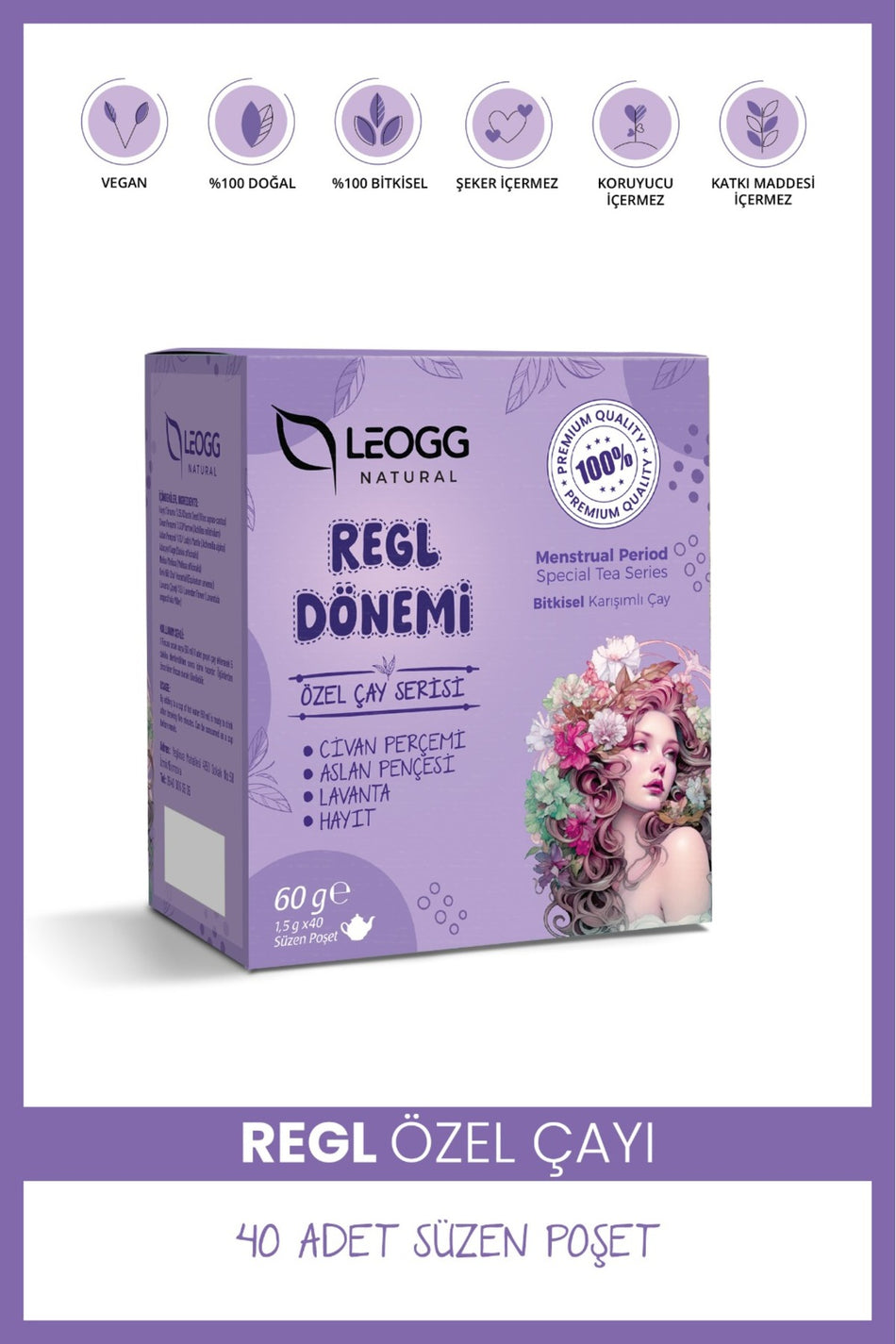 Leogg Natural Menstrual Period & Relaxation 100% Natural and Herbal Tea