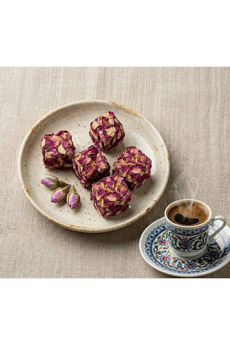 Ertokus Efendi isparta Dried Rose Petal Turkish Delight 250gr Double Roasted 100 Beet Sugar - MALLTURK