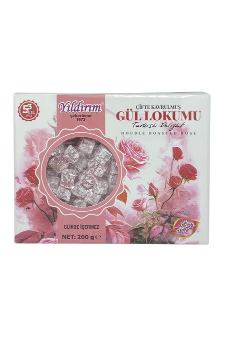 Genel Markalar 200 g Double Roasted Rose Turkish Delight - MALLTURK