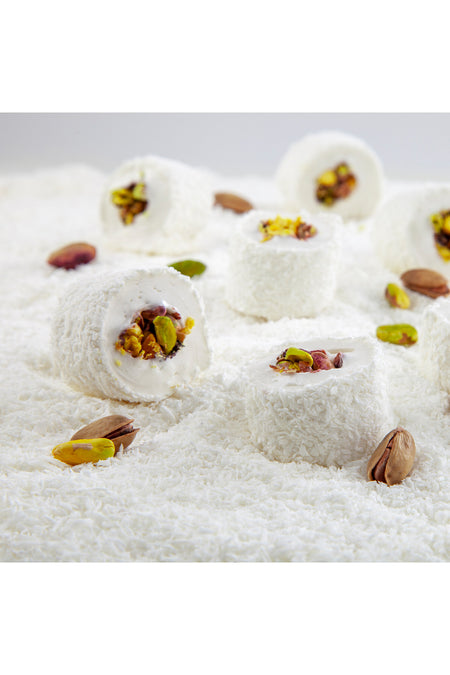 Lokum Atolyesi Sultan Style Pistachio Rolled Turkish Delight 500g - MALLTURK