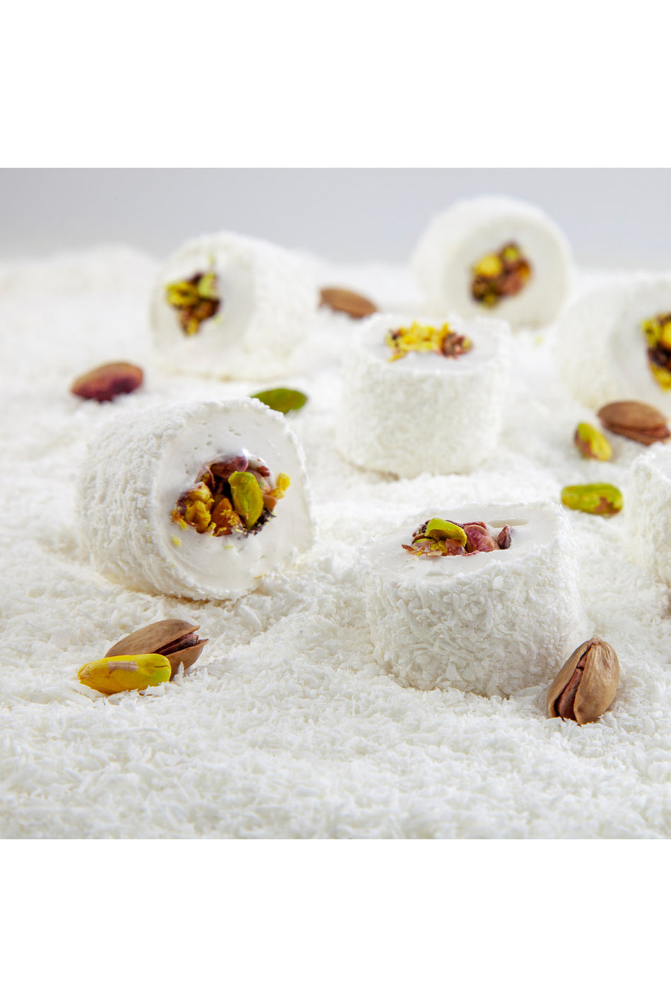 Lokum Atolyesi Sultan Style Pistachio Rolled Turkish Delight 500g - MALLTURK