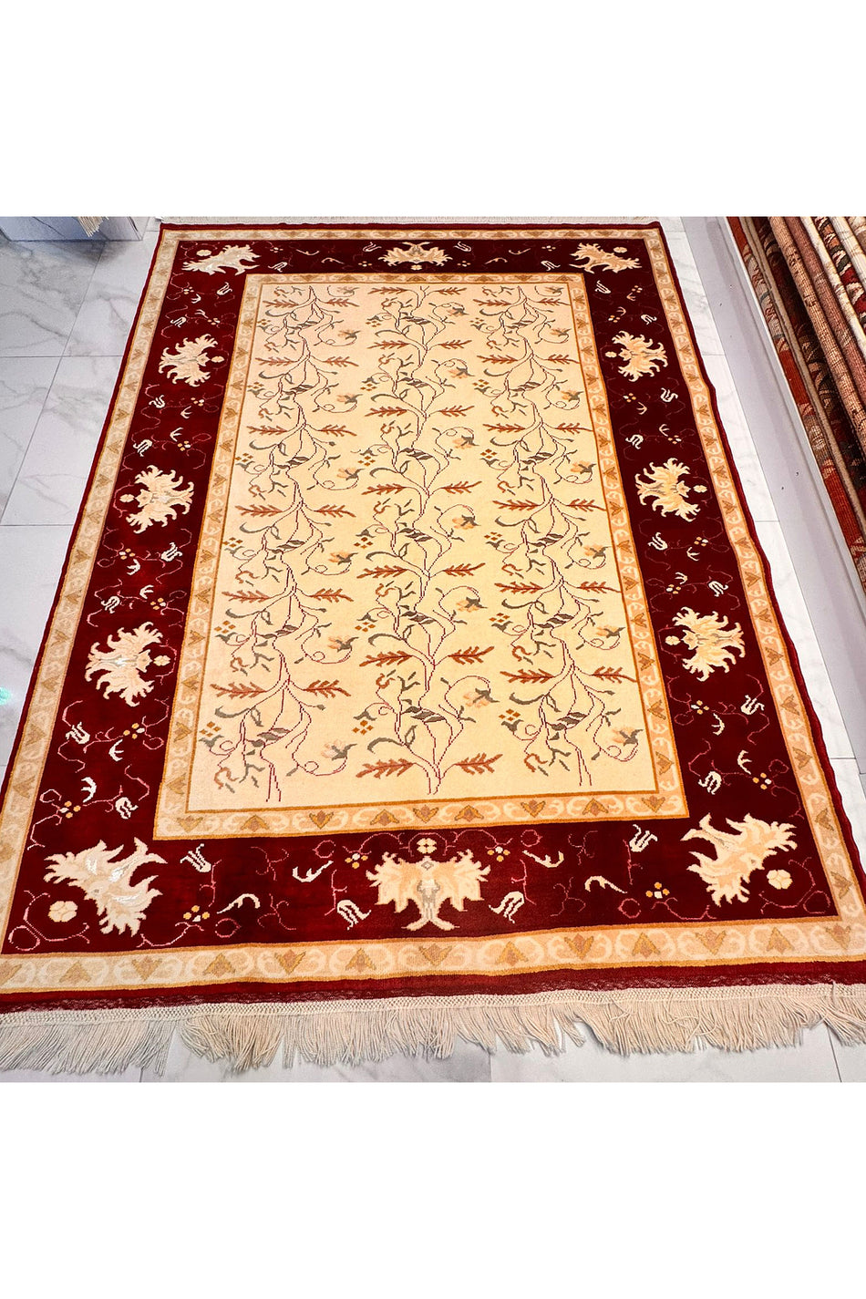 Wool Tezgah Hand-Woven Usak Yoruk Rug (2.19*1.72)