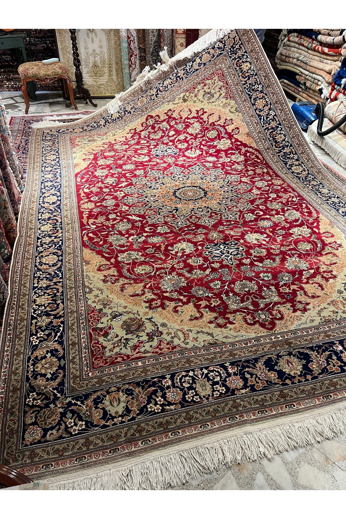 RD RAMAZAN DAG Hand Rug Art Hand-Woven Kayseri Kocer Weave Collector Piece Size 370x260 - MALLTURK