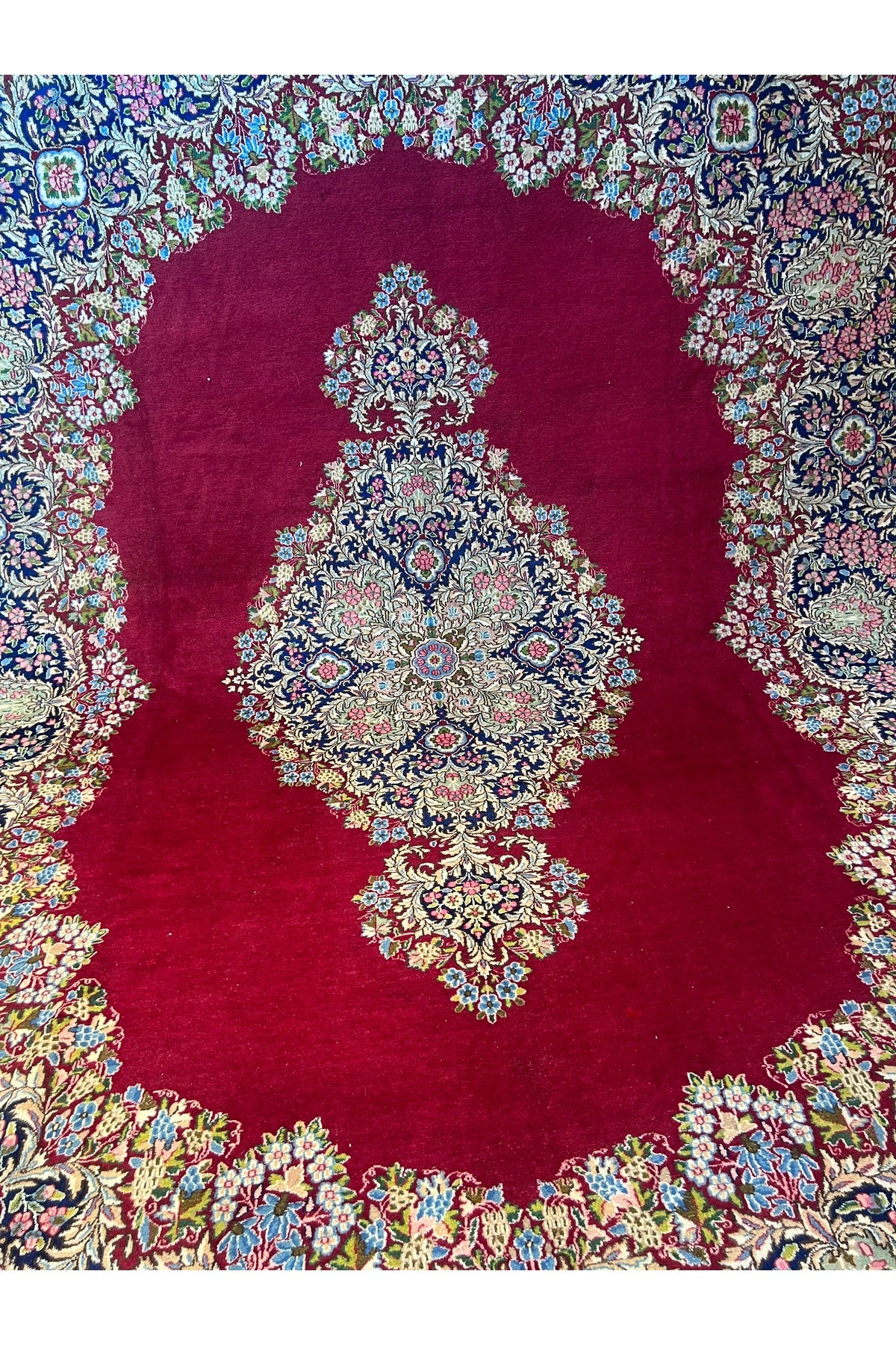 RD RAMAZAN DAG Hand Rug Art Hand-Woven Iranian Kirman Rug 2 El Size 370x276