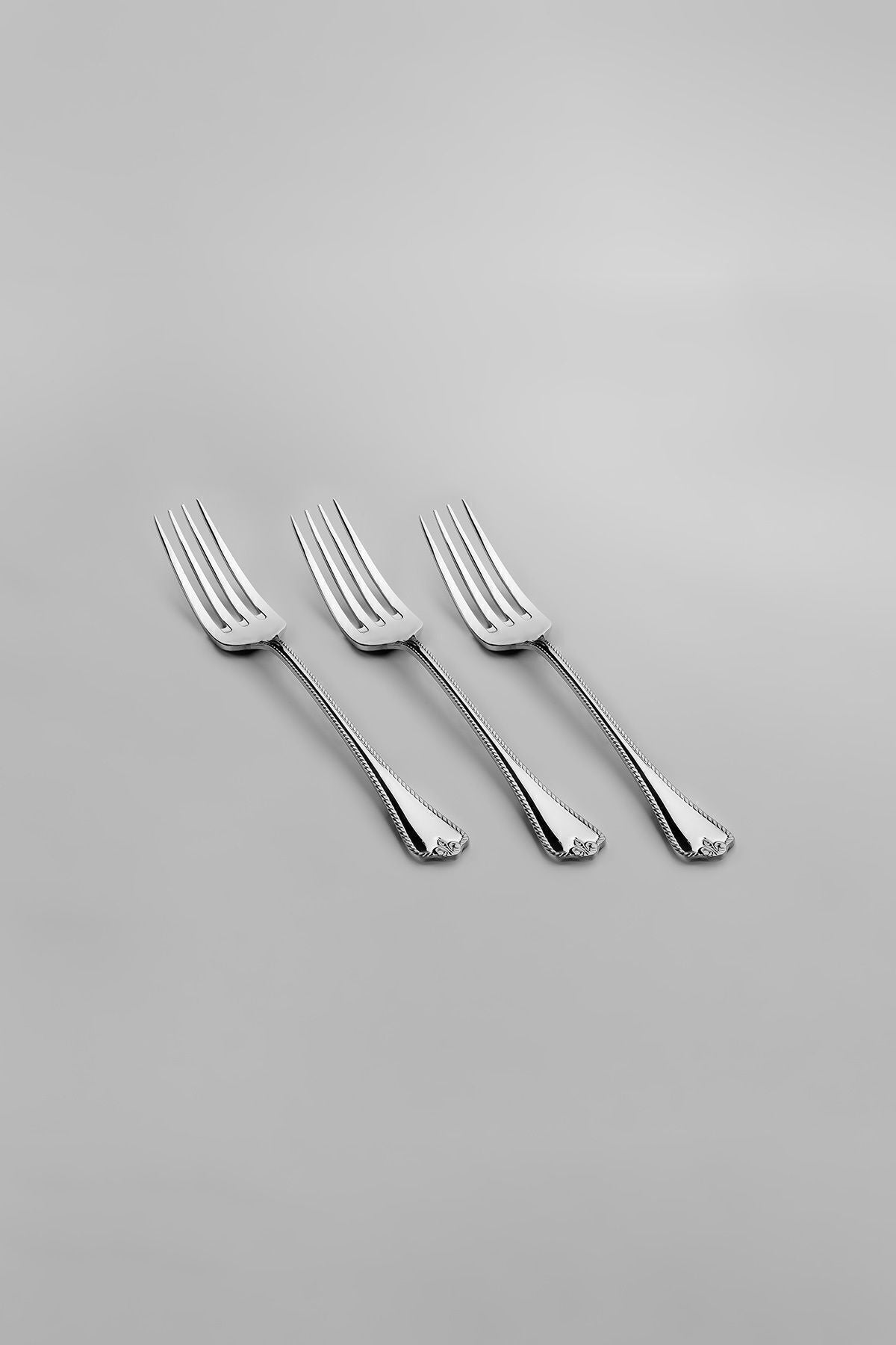 Nehir fulya Plain 6 Place Setting 30 Piece Boxed Fork Spoon Set - MALLTURK