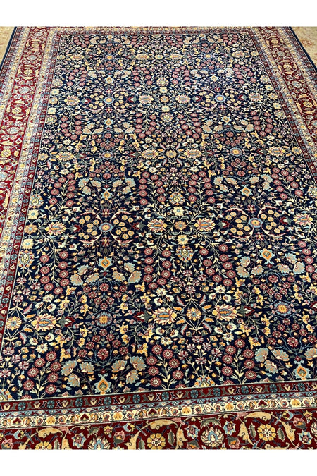 RD RAMAZAN DAG Hand Rug Art Hand-Woven Hereke Rug Imzalidir Seven Mountains Flower Design Premium Quality Natural Dye Size 3x2 - MALLTURK