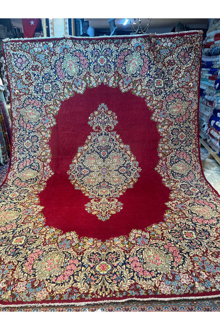 RD RAMAZAN DAG Hand Rug Art Hand-Woven Iranian Kirman Rug 2 El Size 370x276
