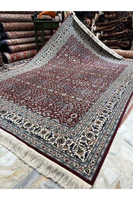 RD RAMAZAN DAG Hand Rug Art Hand-Woven Sumerbank Hereke Rug Seven Mountains Flower Design 300x200 - MALLTURK