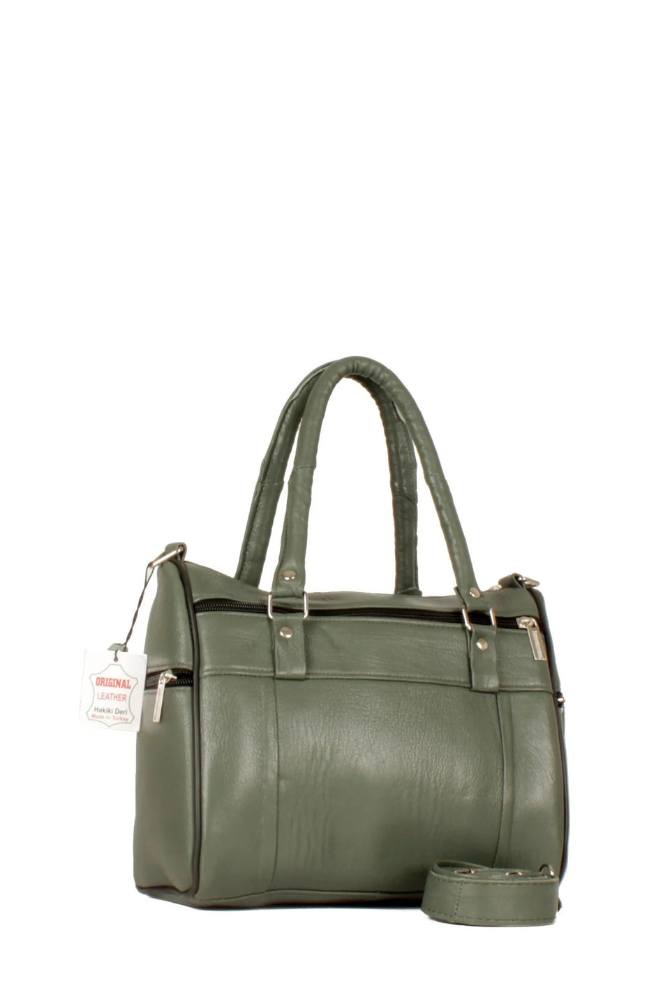 Fubileather Genuine Leather Shoulder Strap Mom Bag Green