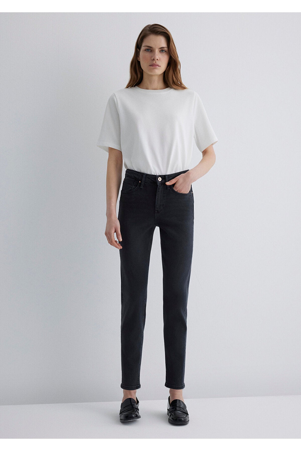 Mavi Cindy Gold Shape Anthracite Jeans 100277-88608 - MALLTURK