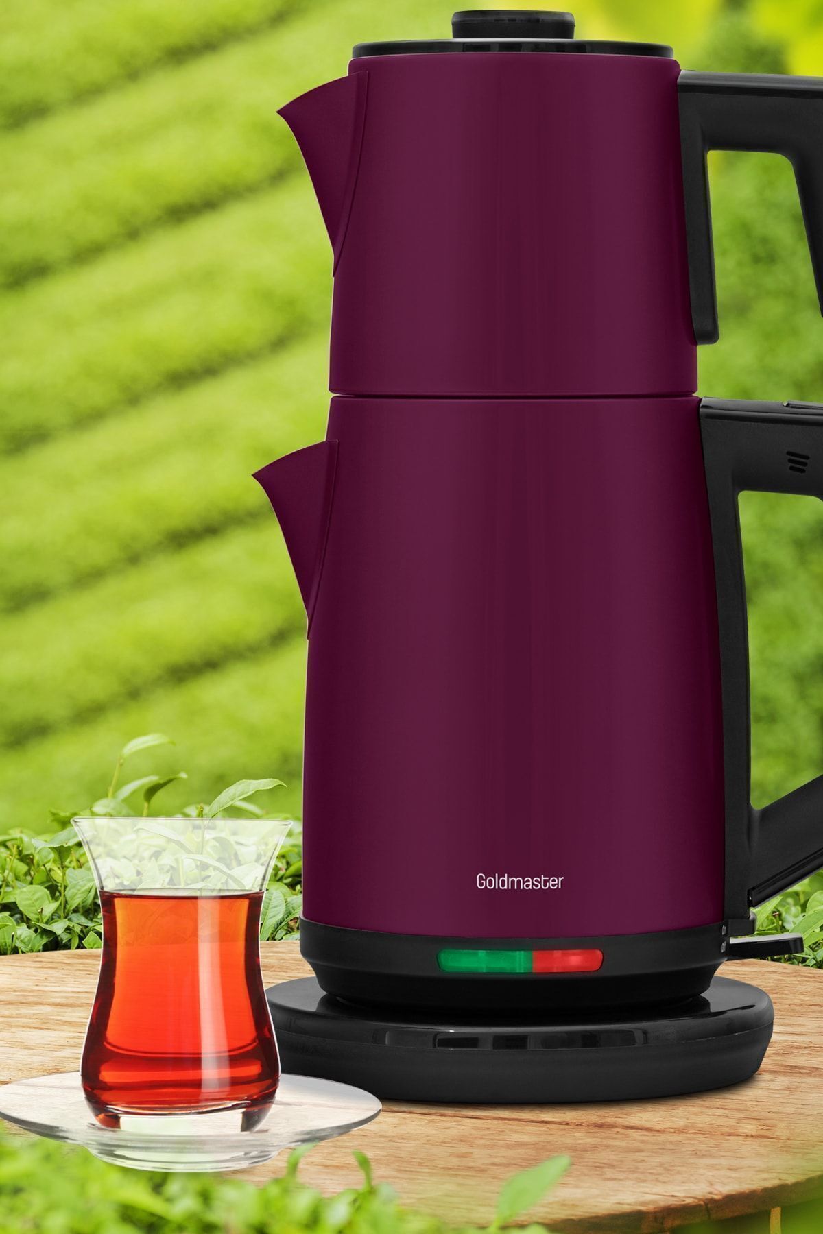 GoldMaster Acacia Matte Purple XL 2200 Watt Patented Drip-Free Design Stainless Steel Tea Maker and Water Kettle - MALLTURK